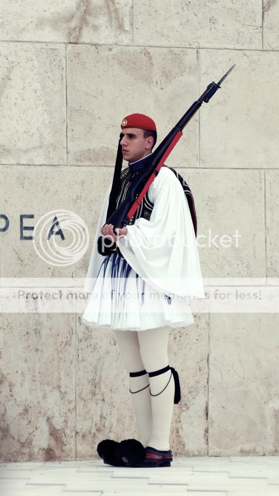 greek monument guards (tsoliades) 6 photos set